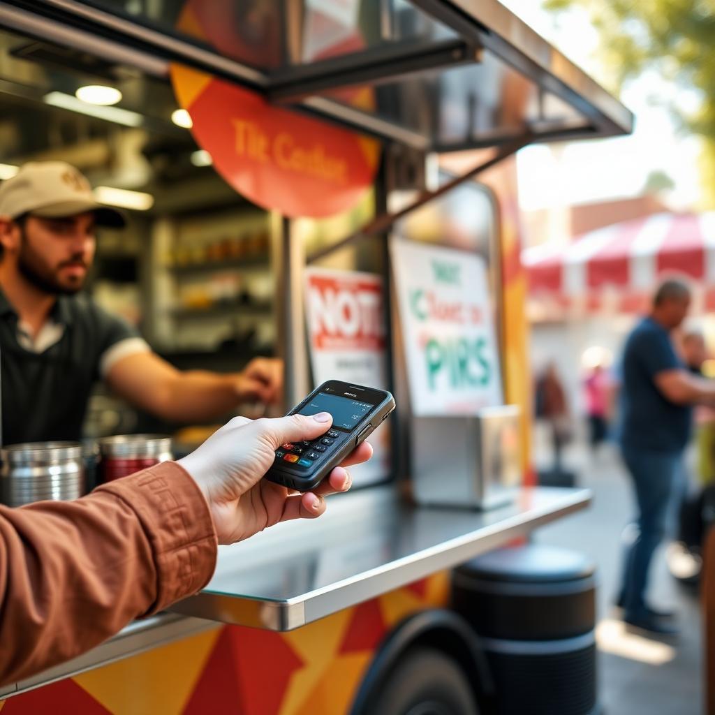 Mobile POS terminal for food trucks and service businesses